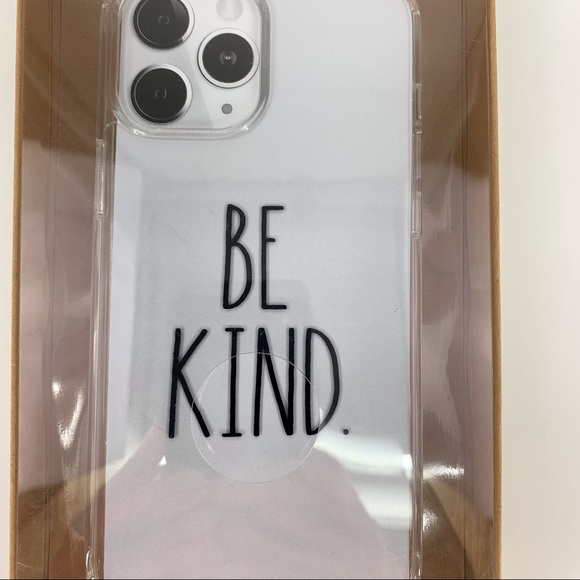 Rae Dunn NWT 'BE KIND' iPhone 12 Pro Max Clear Hard Shell Case - Picture 3 of 8